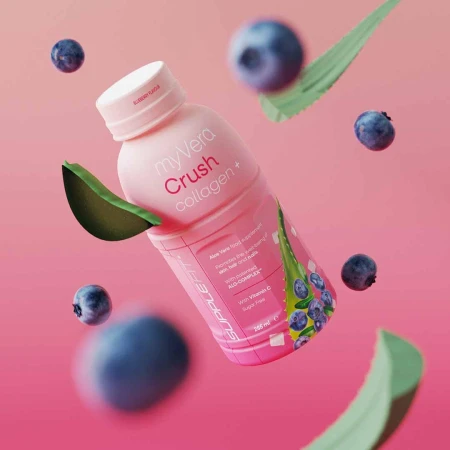 MYVERA CRUSH Collagen + | Complément alimentaire en bouteille unidose de 285 ml (6 bouteilles) - 1710 ml